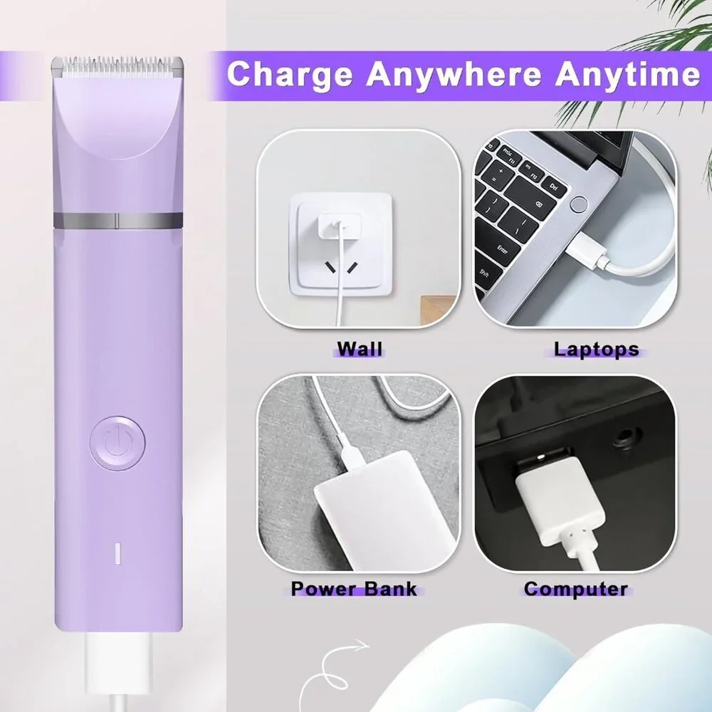 Pet Grooming Clippers Kit Electric Rechargeable Cordless Quiet Trimmer 4-in-1
